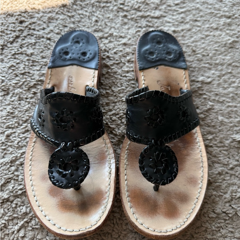 Black Leather Sandals